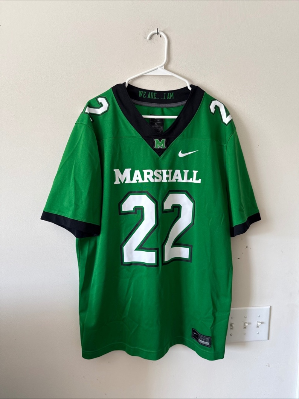 Men’s Nike Marshall Thundering Herd #20 NCAA Football Jersey Sz XL - Green RARE